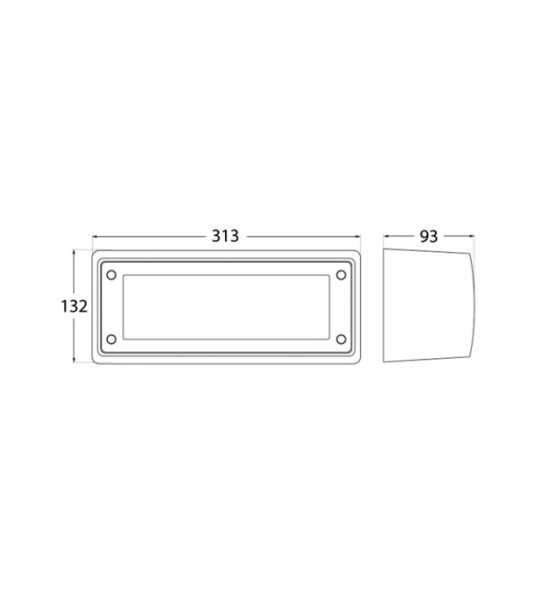 LIGHT FITTING EXTRALETI 300 WHITE GX53 2X3W