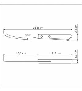TRAMONTINA CHESTNUT STEAK KNIVES 6PC