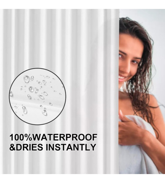 BASIC SHOWER CURTAIN WHITE 180X180CM EXMA