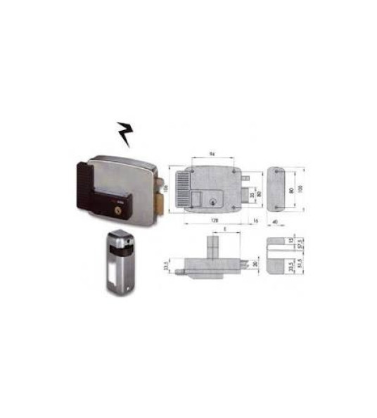 CISA 60MM RIGHT OUTWARD OPENING ELECTRIC LOCK