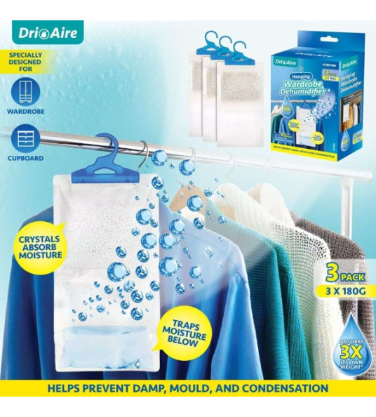 DRI AIRE WARDROBE DEHUMIDIFIER 3 PACK DRI AIRE WARDROBE DEHUMIDIFIER 3 PACK