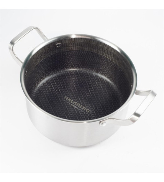 HAUSBERG S/S HONEYCOMB POT 28CM 7.3L