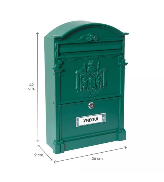 RESIDENCIA ALUMINIUM LETTER BOX GREEN