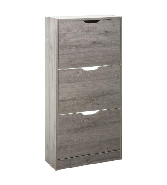 WOODEN SHOE CABINET 115 X 60 X 24 CMS - GREY COLOR. 