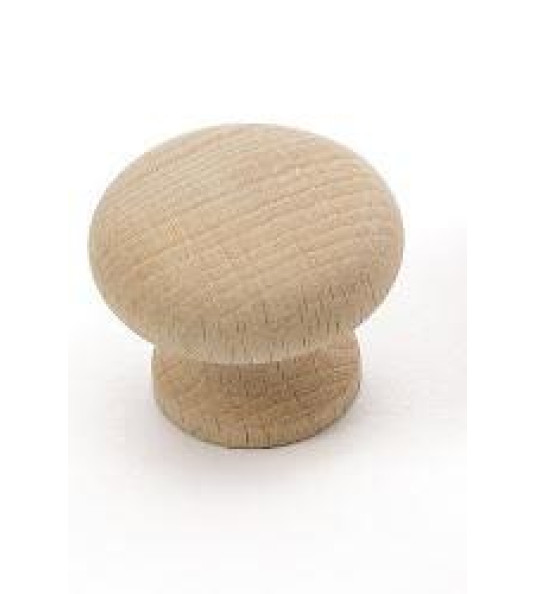 KNOB 30MM BEECH RAW 9063