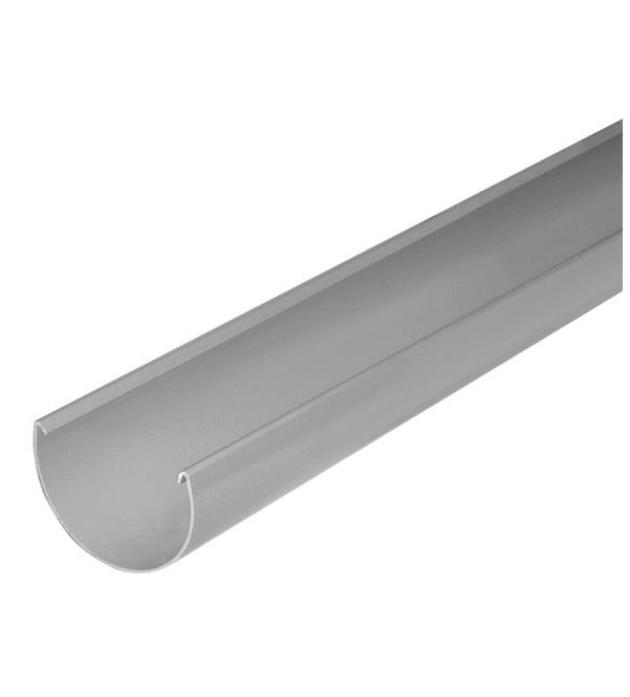 GUTTER PVC 100MM 4M GREY