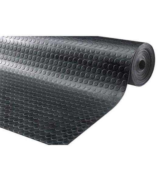 RUBBER FLOORING DOTTED BLACK 120CM