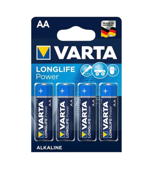 BATTERIES ALKALINE AA LR06 4PCS VARTA