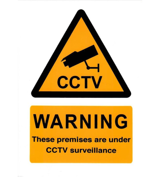 CCTV STICKER 210X300MM A4