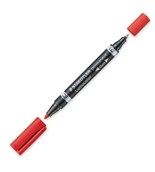 PERMANENT MARKER DUO RED
