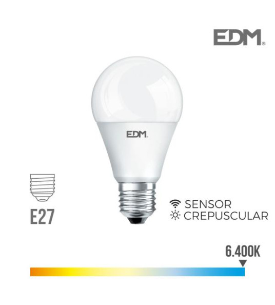 LAMP E27 10W 800LM 6000K LIGHT SENSOR