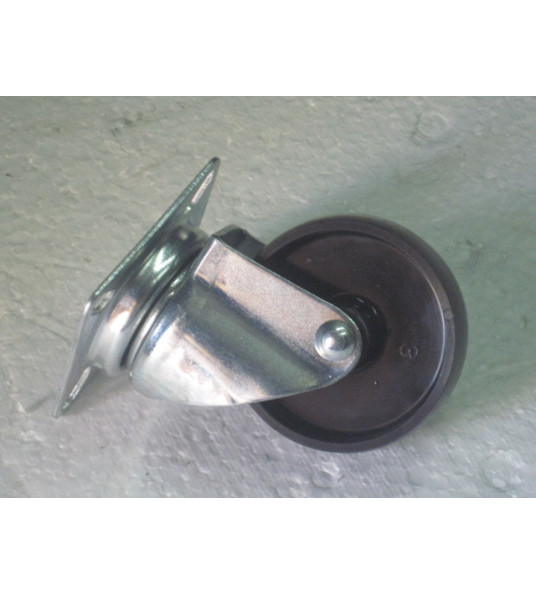 CASTER 40MM RB SW BK M8 MALE