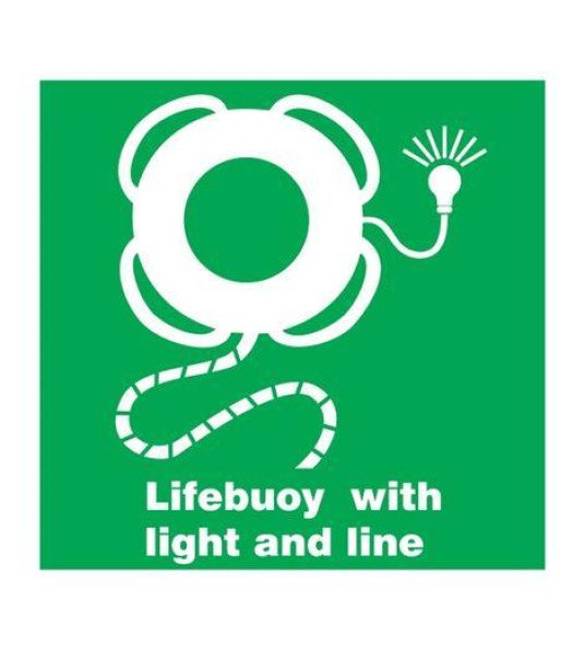 SIGN LIFEBUOY WITH LIGHT & LINE