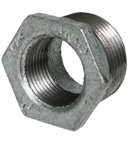 GALVANIZED REDUCED BUSH 1/2`` X3/8`` BSP