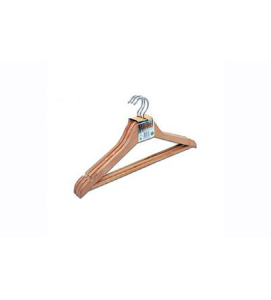 WOODEN CLOTHES HANGERS 5PCS