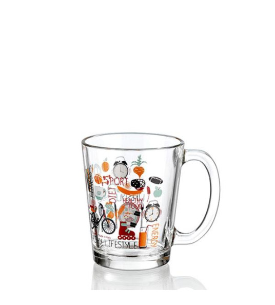 GLASS MUG 310CC LIFESTYLE