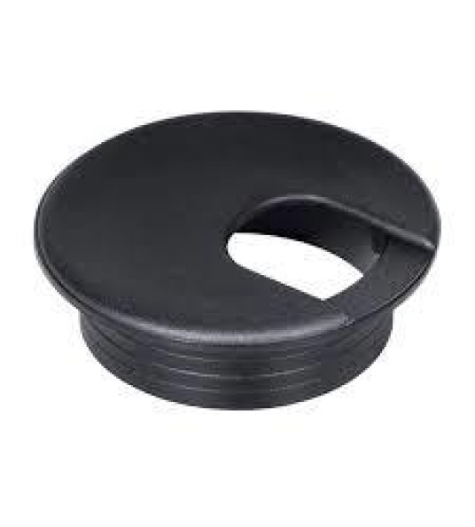DESK CABLE HOLE COVER BLACK 60X21MM