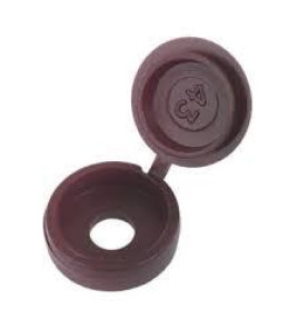 HINGED PLASTIC SCREW CAP BROWN