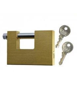 BLOCK PADLOCK 55MM BRASS FF BLOCK PADLOCK 55MM BRASS FF