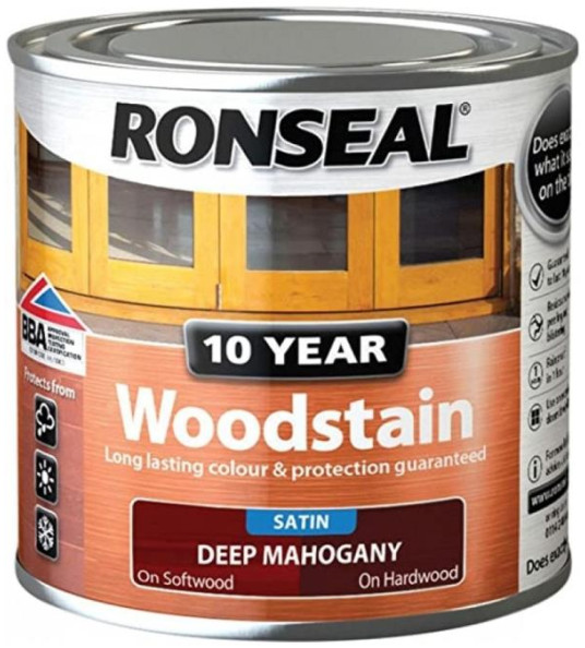 WOODSTAIN DEEP MAHAGONY 10Y 250ML RONSEAL