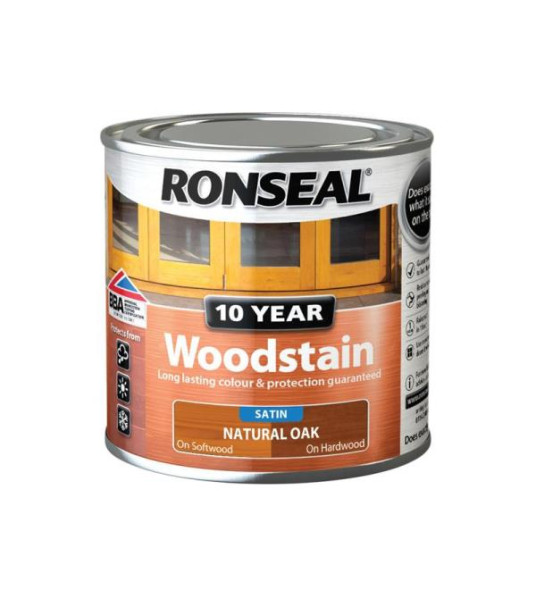 WOODSTAIN NAT OAK 10Y 250ML RONSEAL