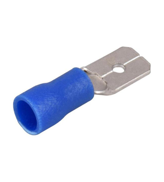 MALE SPADE TERMINAL 6.3MM BLUE
