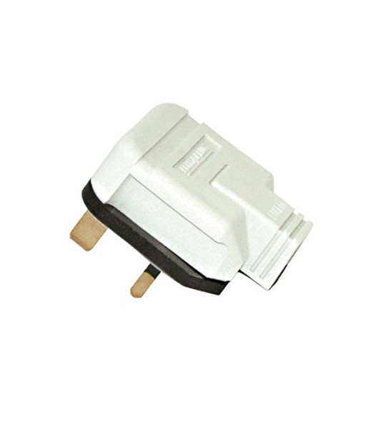 PLUG 13A BS1362 WHITE PERMAPLUG