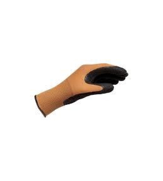 GLOVES 7 BROWN LATEX COATED WURTH