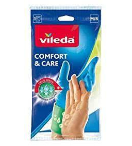 VILEDA DRY COMFORT GLOVES MEDIUM