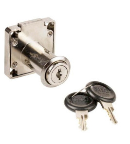 DRAWER RIM LOCK 19X38MM SISO CHROME