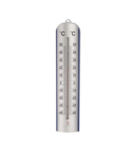 THERMOMETER STEEL 27CM INDOOR/OUTDOOR