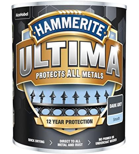 HAMMERITE ULTIMA SMOOTH DARK GREY 750ML HAMMERITE ULTIMA SMOOTH DARK GREY 750ML