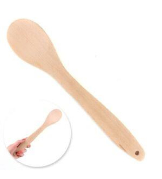 FLAT WOODEN SPOON 30CM