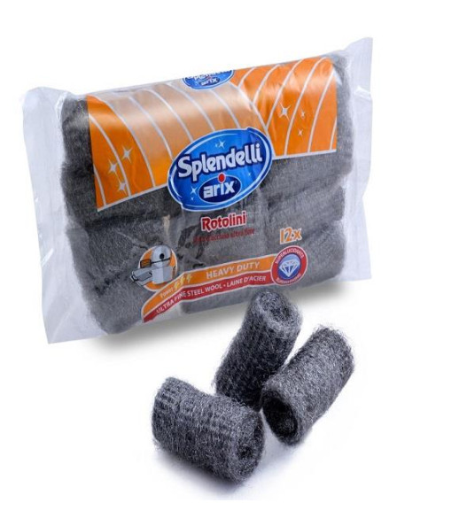 STEEL WOOL ROLLS 12PC