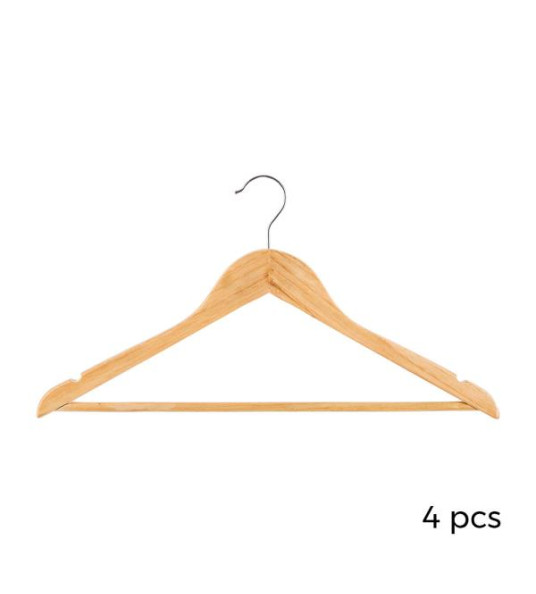 WOODEN CLOTHES HANGERS 4PCS