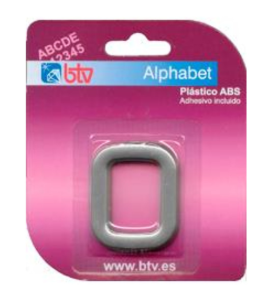 NUMBER 0 SILVER 40MM ABS BLISTER