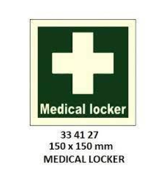 IMO SIGN MEDICAL LOCKER WITH TEXT