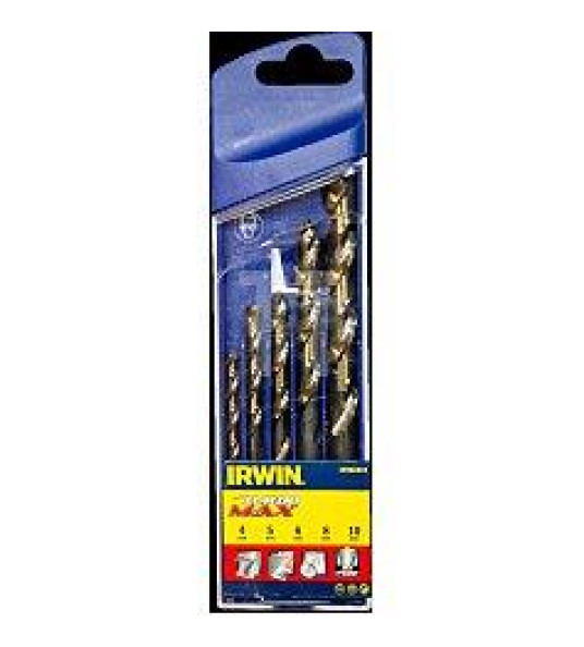 DRILL BITS 5PC 4-10MM TURBOMAX IRWIN
