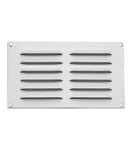 WHITE ALUMINIUM EXTERIOR VENT COVER 250X165MM