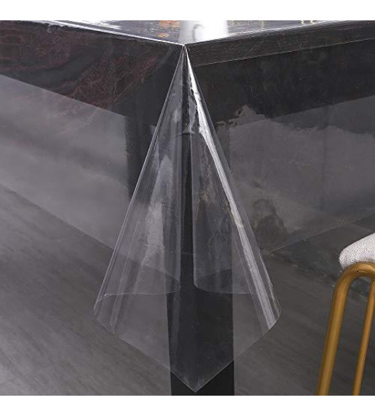 CLEAR PLASTIC TABLE COVER 150CM 0.3MM