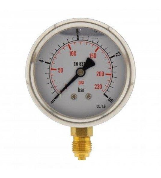 MANOMETER 0-16BAR 63MM 1/4`` BOTTOM