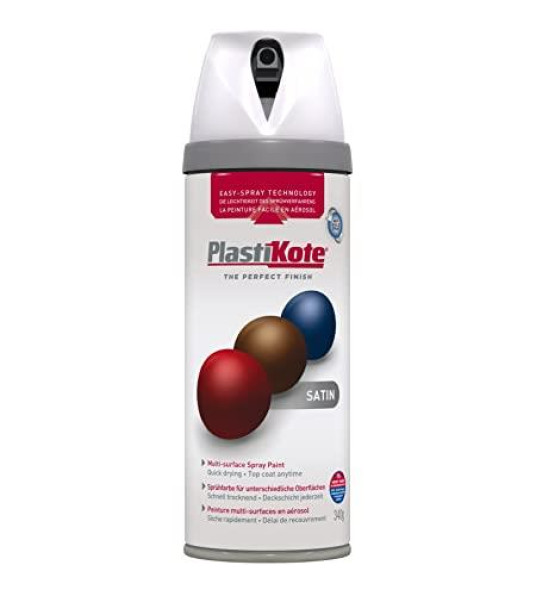 SATIN WHITE AEROSOL 400ML PLASTIKOTE
