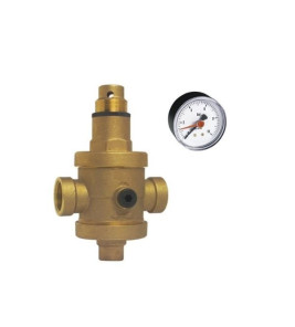 PRESSURE REDUCING VALVE 1/2`` + GAUGE