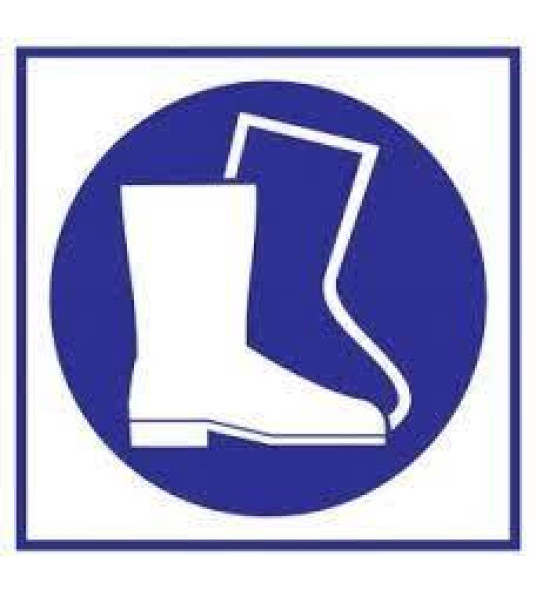 SIGN WEAR SAFETY SHOES 150X150MM
