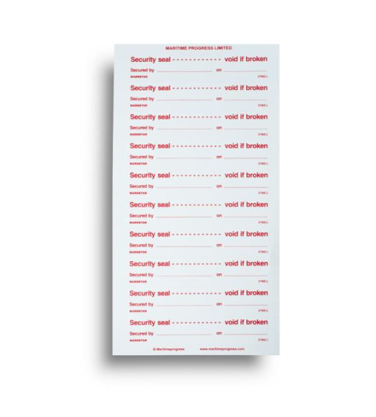 SECURITY SEALS SHEET OF 10