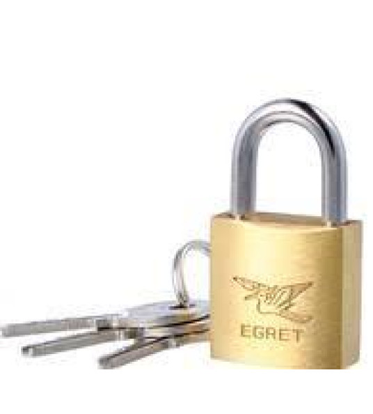 BRASS PADLOCK 25MM EGRET