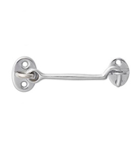 GATE HOOK 100MM CHROME PLATED BRASS
