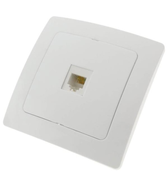 RJ11 TELEPHONE SOCKET WHITE BROADWAY