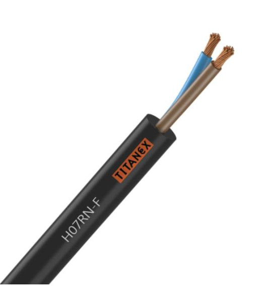 CABLE 2X1.5MM RUBBER (TRS) H07RN-F BLACK