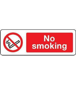 SIGN NO SMOKING 100X300MM